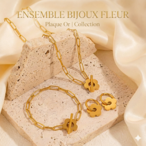 Collier & Boucles d’Oreilles Élégance Dorée – L’accessoire qui illumine chaque look